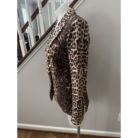 Veronica Beard Brown / Black Leopard Print Miller Jacket Size 2 - Picture 3 of 4
